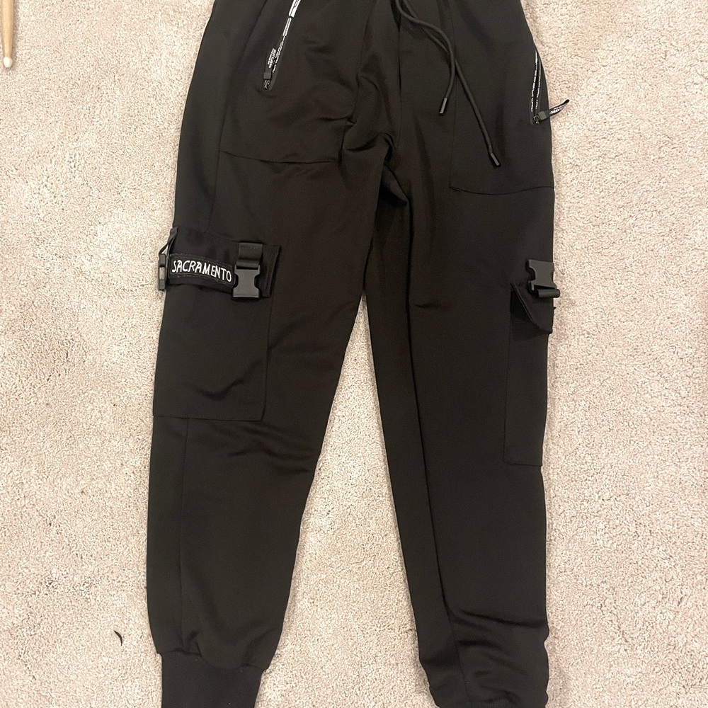 XYXIONGMAO Black Techwear Cargo Pants